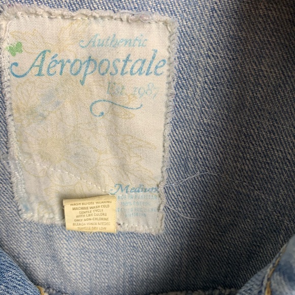 Aeropostale denim jean jacket M unicorn sequin - Picture 4 of 4